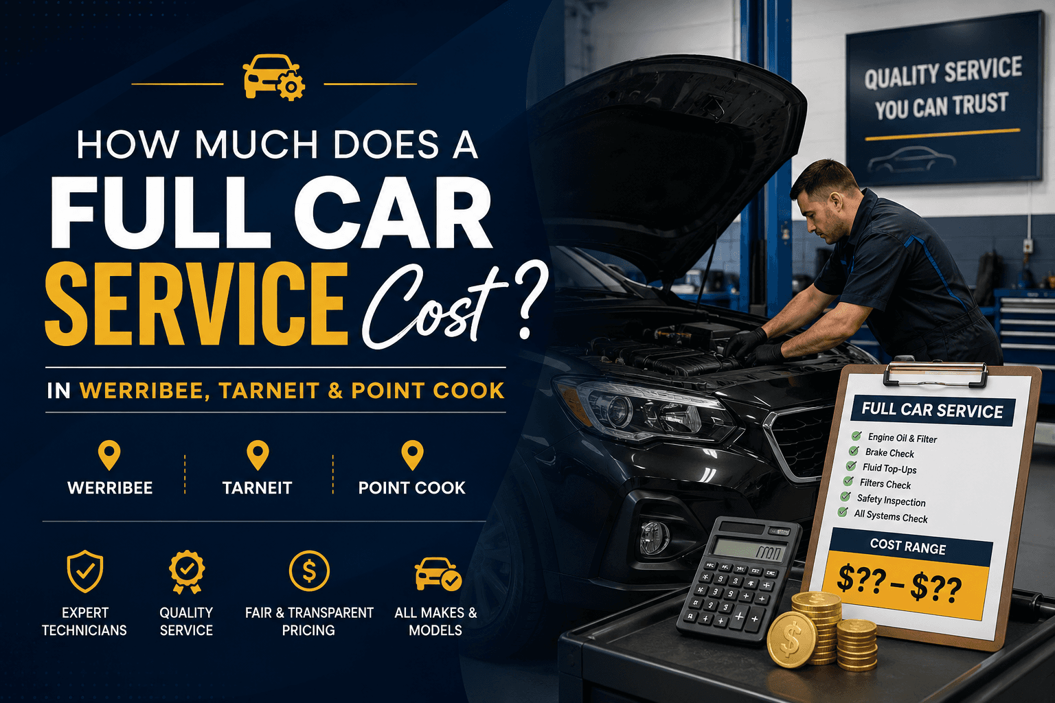 How Much Does a Full Car Service Cost in Werribee, Tarneit & Point Cook?